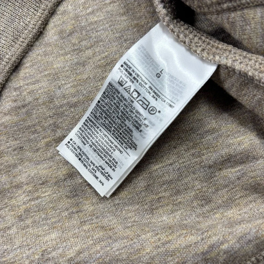 NWT Banana Republic Men's‎ L Marled Tan Taupe Slub Knit Cotton Blend Sweater